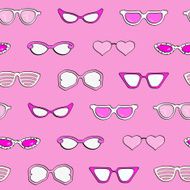Seamless pattern Women fashion sunglasses set