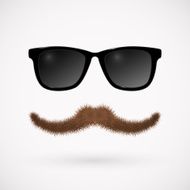 Hipster glasses and mustache N2