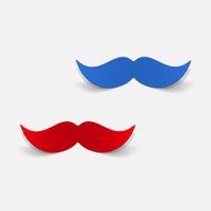realistic design element mustache N30