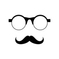 Glasses with mustache N4