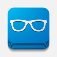 square button glasses N5