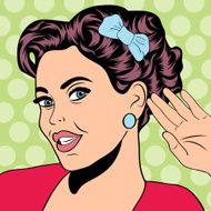 pop art retro woman in comics style N8