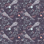 Floral seamless pattern with birds N4