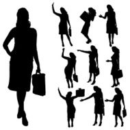 Vector silhouette of a businesswoman N15