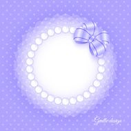 Frame with beads and bow