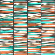 Seamless pattern with abstract geometric doodle ornament N18