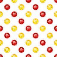 Seamless pattern with round gemstones N6