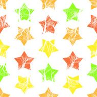 Abstract Colorful Stars Seamless Pattern Vector