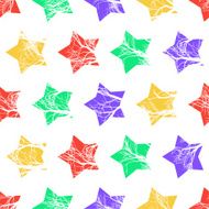 Abstract Colorful Stars Seamless Pattern Vector N2