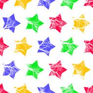 Abstract Colorful Stars Seamless Pattern Vector N4
