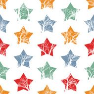 Abstract Colorful Stars Seamless Pattern Vector N5