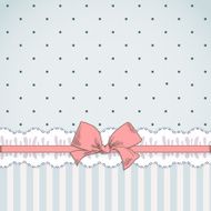 Vintage card design with decorative ribbon and bow N2