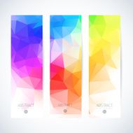 Abstract vector vertical mosaic banners N17