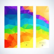 Abstract vector vertical mosaic banners N18