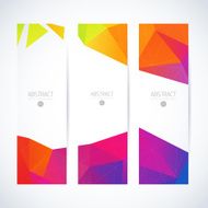 Abstract vector vertical mosaic banners N19