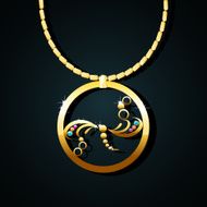 Jewelry with dragonfly and colors gemstones