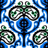 Suzani vector ethnic pattern with Kazakh motifs N10