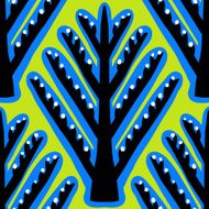 Ikat vector ethnic pattern with Kazakh motifs