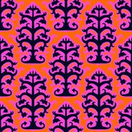 Suzani vector ethnic pattern with Uzbek motifs