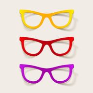 realistic design element glasses N27