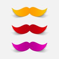 realistic design element mustache N31