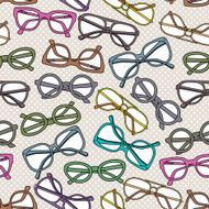 Seamless pattern with glasses N7