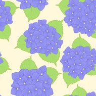 seamless background with flower hydrangea