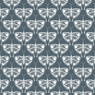 art deco vector pattern with butterflies N2