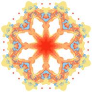 Lace ornament watercolor marble round doily ornamental flower N27