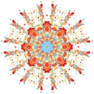 Lace ornament watercolor marble round doily ornamental flower N28