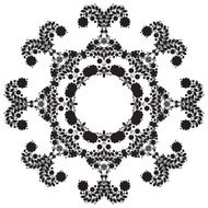 Lace ornament round doily geometric flower pattern floral holiday N20