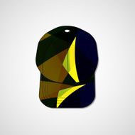 Abstract illustration on peaked cap N154