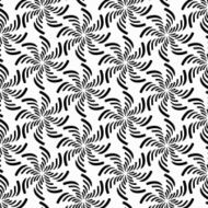 Black propeller abstract pattern on white background