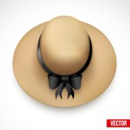 Vintage Hat for the garden or beach Vector