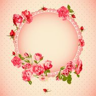 Vintage floral lace background with roses N8