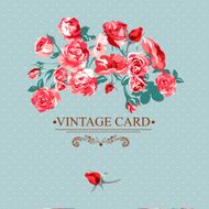 Vintage floral lace background with roses N10
