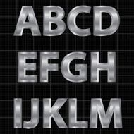 Silver letters illustration N2