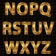 Gold letters illustration N2