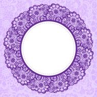 Elegant doily on lace gentle background N16