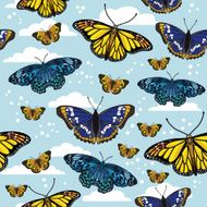seamless pattern with butterflies N46