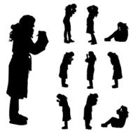 Vector silhouette of a people N55