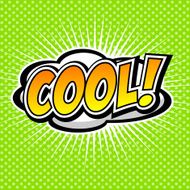 Cool! Comic Speech Bubble Cartoon
