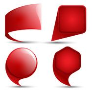 Speech tag banner red set