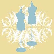 vector vintage tailor&#039;s mannequin N30