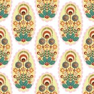 Fashionable modern seamless wallpaper or textile with collection flowers N21