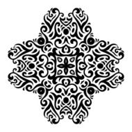 Abstract vector mehndi tattoo ornament N3