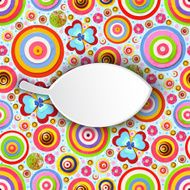 Abstract 3D painted various flowers place for text traced painting N8