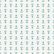 Seamless pattern of anchors endless sea background