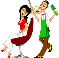 hairdresser and client