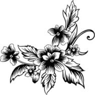lined batik textile flower fabric